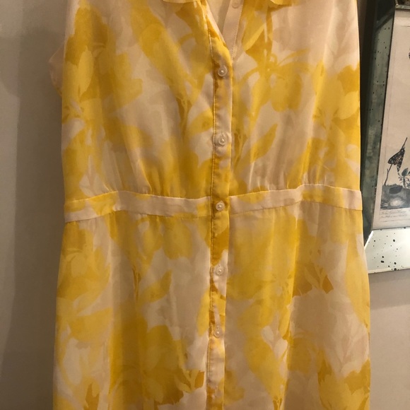 Banana Republic Yellow Floral Ruffle Dress - Picture 5 of 8